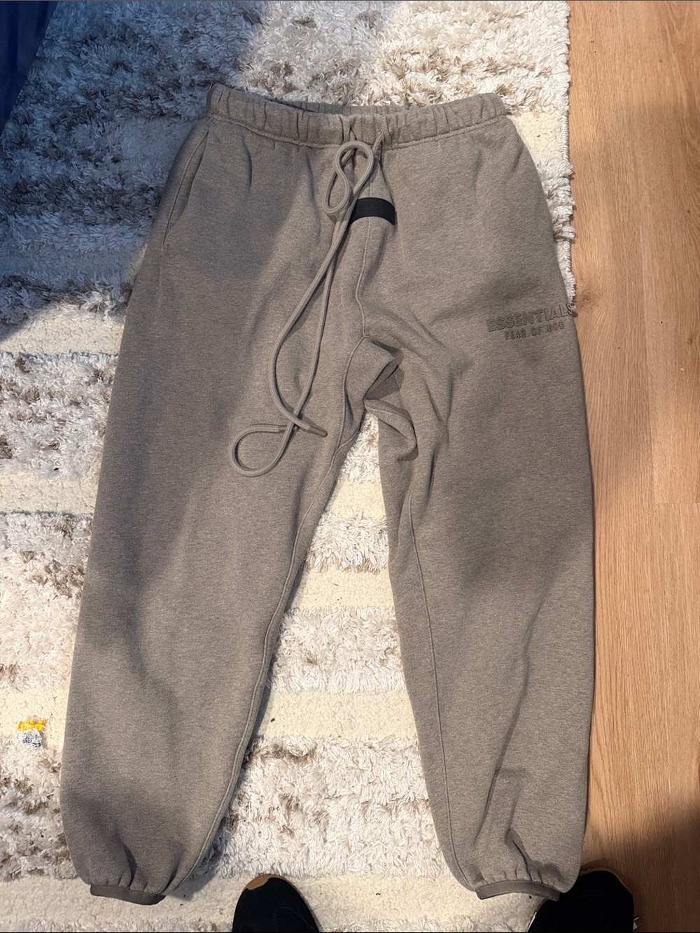 Fear of God Essentials Taupe Gray Sweatpants with Drawstring